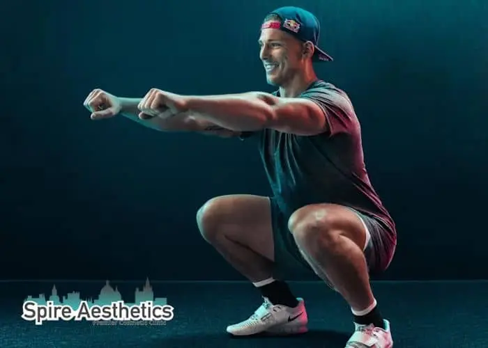 Image of man build leg muscle Beeston Hill through exercise